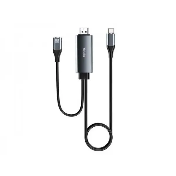 کابل Type-Cبه Hdmi یسیدو 4k مدل HM01 طول 1.8 متر - 2