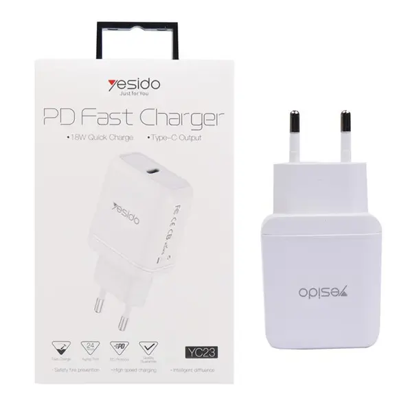شارژر دیواری فست شارژ یسیدو مدل YC23 توان ۱۸ وات - 5