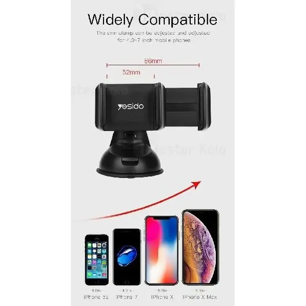 هولدر و پایه نگهدارنده موبایل یسیدو Yesido C02 Phone Holder Yesido C2 Mobile Holder - 2