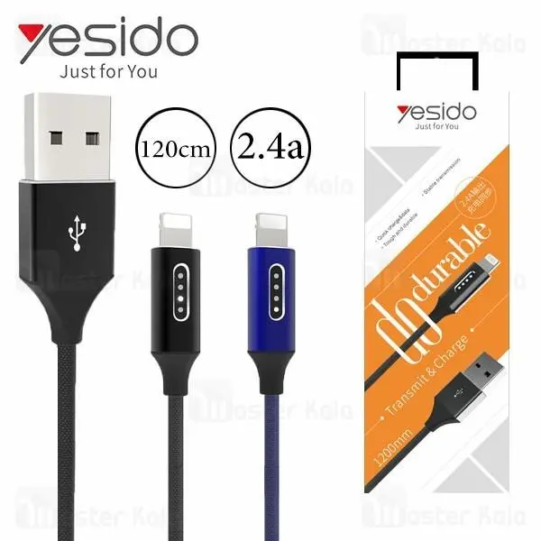 کابل لایتنینگ یسیدو Yesido CA18 Cable توان 2.4 آمپر و طول 1.2 متر - 5