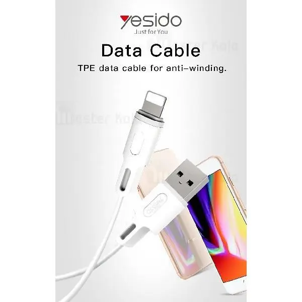 کابل لایتنینگ یسیدو Yesido CA-19 Lightning Cable توان 2.4 آمپر و طول 1.2 متر - 4
