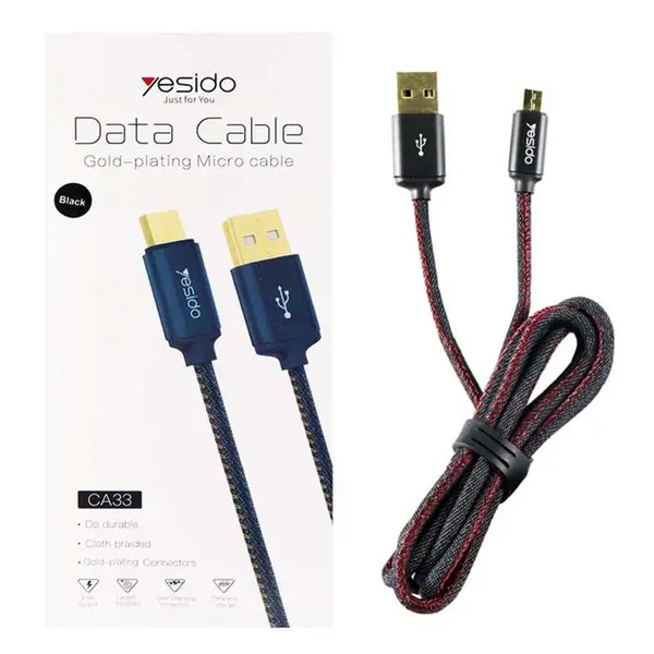 کابل میکرو یو اس بی Yesido CA33 1.2m روکش دار - 3