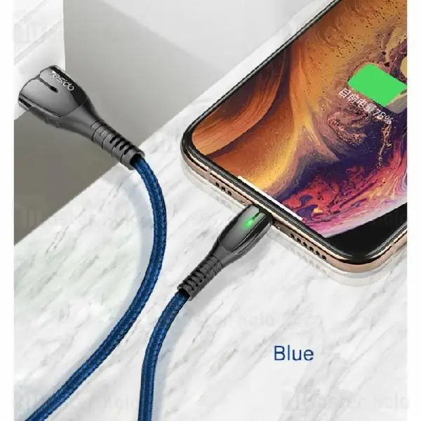 کابل لایتنینگ یسیدو Yesido CA43 Metal Charging Cable توان 2.4 آمپر - 2