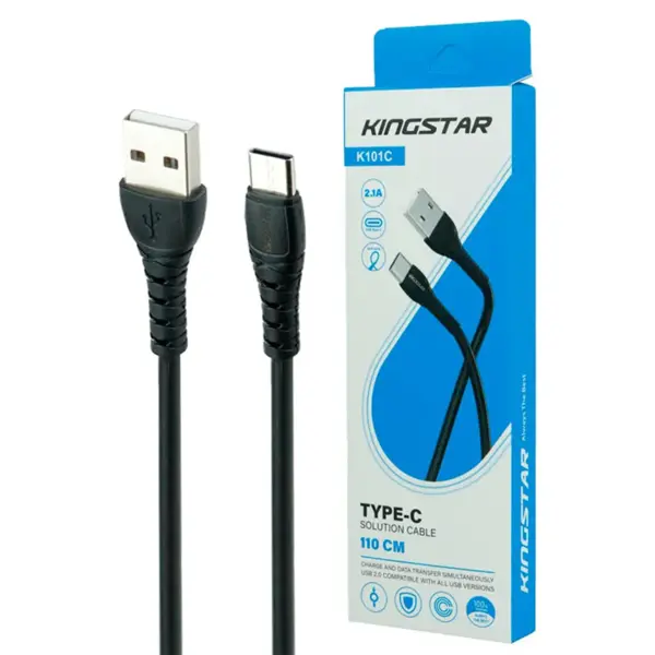 کابل شارژ 1.1 متری USB به Type-C کینگ استار مدل K101C - 4
