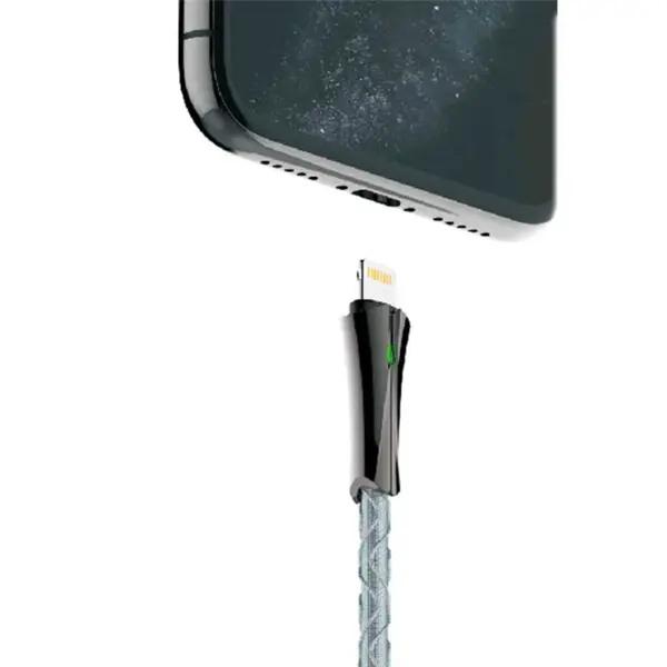 کابل شارژ 1 متری USB به Lightning کینگ استار مدل K28I خاکستری - 4