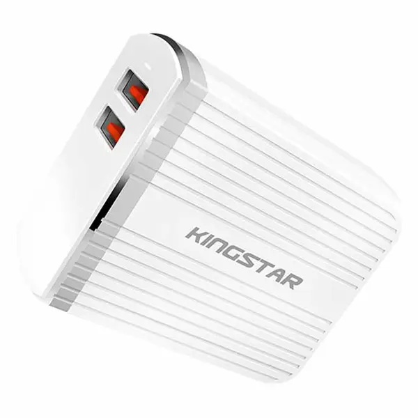 شارژر دیواری فست شارژ دو پورت Kingstar مدل K2502QC به همراه کابل Type-C Kingstar K2502QC Wall Charger - 5