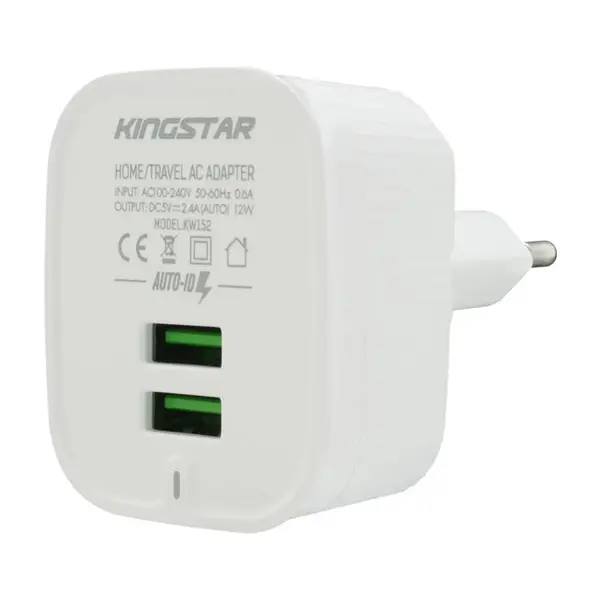 شارژر دیواری کینگ استار مدل KW152 KW152 Universal Travel Charger 2.4A - 5
