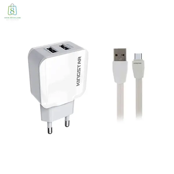شارژر دیواری کینگ استار مدل KW156 C همراه با کابل Type-C - 4
