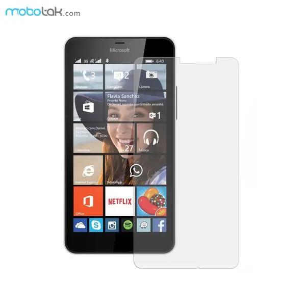 محافظ صفحه نمایش شیشه ای تمپرد مناسب برای گوشی موبایل مایکروسافت لومیا 532 Tempered Glass Screen Protector For Microsoft Lumia 532 - 2