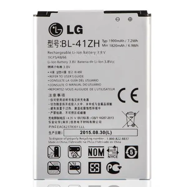 باتری موبایل ال جی مدل BL-41ZH با ظرفیت 1900mAh مناسب برای گوشی موبایل ال جی Leon LG BL-41ZH 1900mAh Mobile Phone Battery For LG Leon - 4