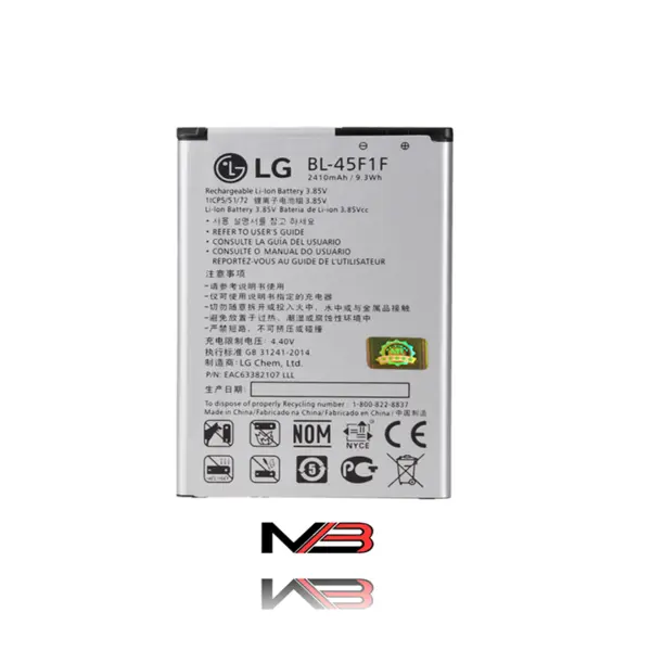 باتری موبایل ال جی مدل BL-45F1F با ظرفیت 2410mAh مناسب برای گوشی های موبایل ال جی K8 2017 LG BL-45F1F 2410mAh Mobile Phone Battery For LG K8 2017 - 3