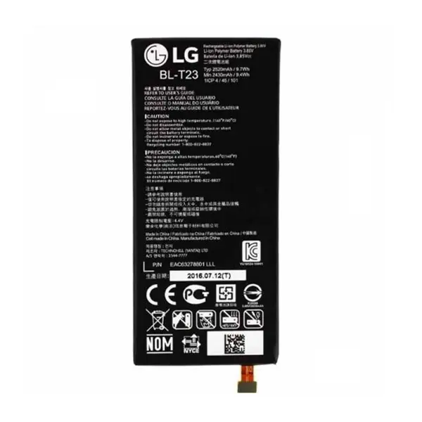 باتری موبایل ال جی مدل BL-T23 با ظرفیت 2520mAh مناسب برای گوشی موبایل ال جی X Cam LG BL-T23 2520mAh Mobile Phone Battery For LG X Cam - 2