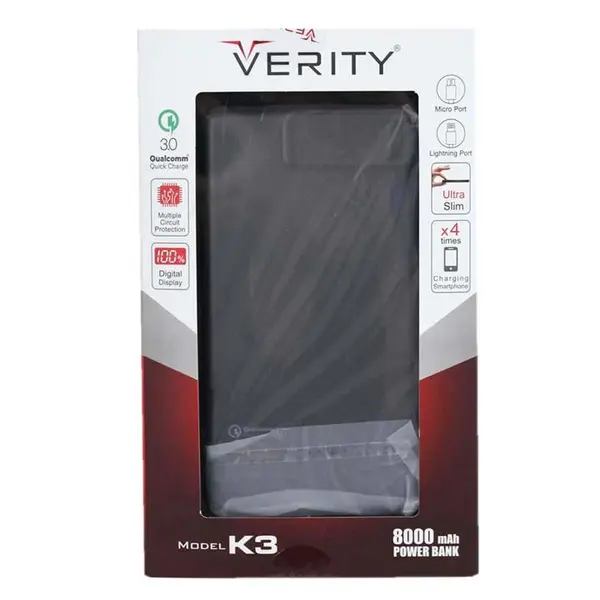 شارژر همراه وریتی مدل K3 Verity K3 8000mAh Power Bank - 4