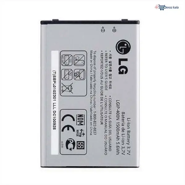 باتری موبایل ال جی مدل LGIP-400N با ظرفیت 1500 میلی آمپر مناسب برای گوشی موبایل LG Optimus T - 3