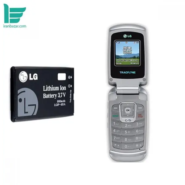 باتری موبایل ال جی مدل LGIP-431A با ظرفیت 800 میلی آمپر مناسب برای گوشی موبایل LG 410G - 5