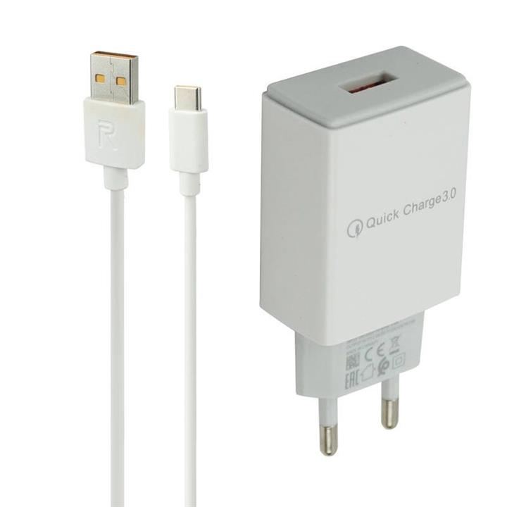 شارژر دیواری ریلمی مدل AK933YH به همراه کابل تبدیل USB-C