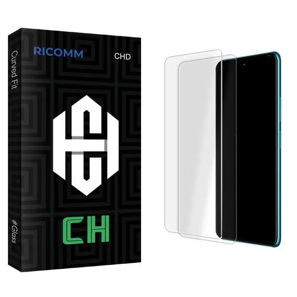محافظ صفحه نمایش شیشه ای ریکام مدل CH Glass MIX مناسب برای گوشی موبایل ریلمی 7 / 75G بسته دو عددی Ricomm CH Glass MIX Screen Protector For Realme 7 /75G Pack Of 2