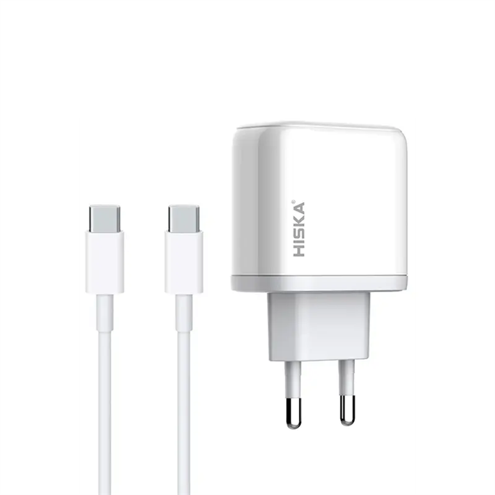 شارژ دیواری H-108 PD هیسکا (HISKA) به همراه کابل USB-C