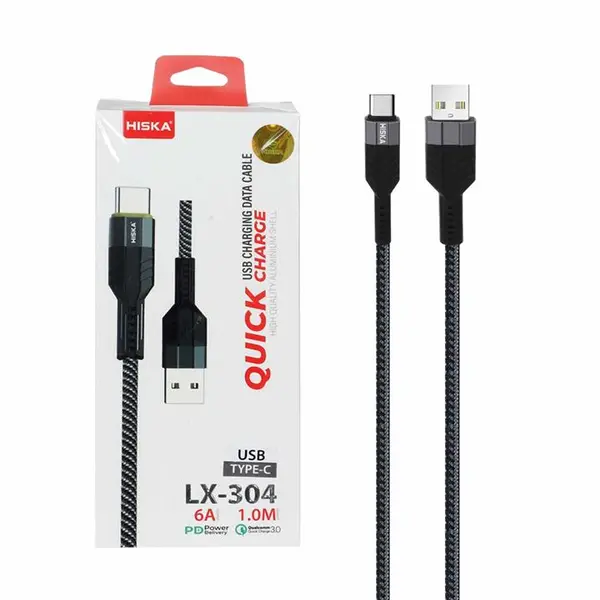 کابل شارژ PD و فست HISKA Type-C مدل LX-304