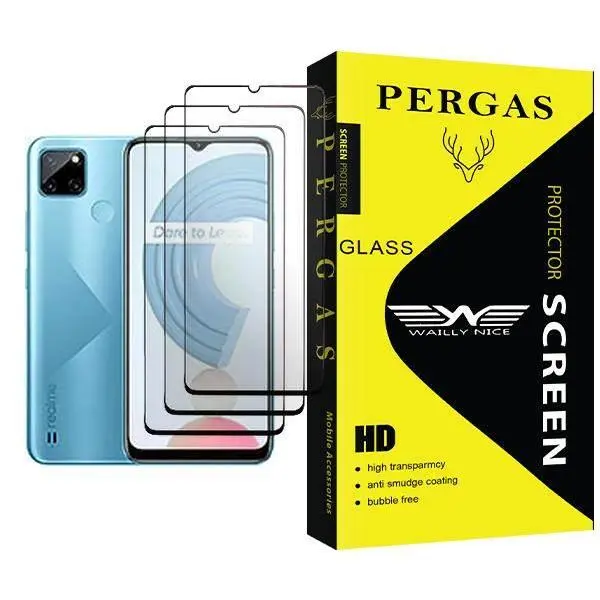 محافظ صفحه نمایش وایلی نایس مدل Pergas Glass MIX003 مناسب برای گوشی موبایل ریلمی C21Y بسته سه عددی Waily Nice Pergas Glass MIX003 Screen Protector For Realme C21Y Pack Of 3