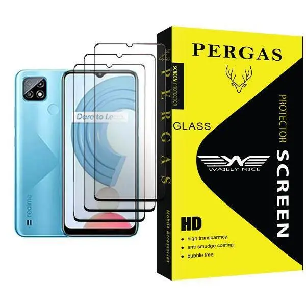 محافظ صفحه نمایش وایلی نایس مدل Pergas Glass MIX003 مناسب برای گوشی موبایل ریلمی C21 بسته سه عددی Waily Nice Pergas Glass MIX003 Screen Protector For Realme C21 Pack Of 3