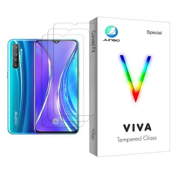 محافظ صفحه نمایش جانبو مدل Viva Glass MIX003 مناسب برای گوشی موبایل ریلمی XT 730G بسته سه عددی Junbo Viva Glass MIX003 Screen Protector For Realme XT 730G Pack Of 3