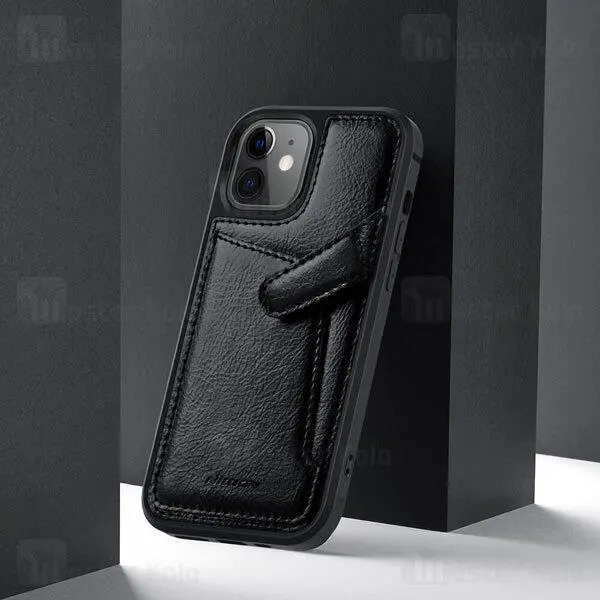 قاب چرمی نیلکین آیفون Apple iPhone 12 Mini Nillkin Aoge Leather Cover Case - 4