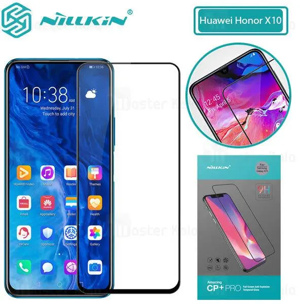 محافظ صفحه شیشه ای تمام صفحه تمام چسب نیلکین Huawei Honor X10 Nillkin CP+ Pro... - 5