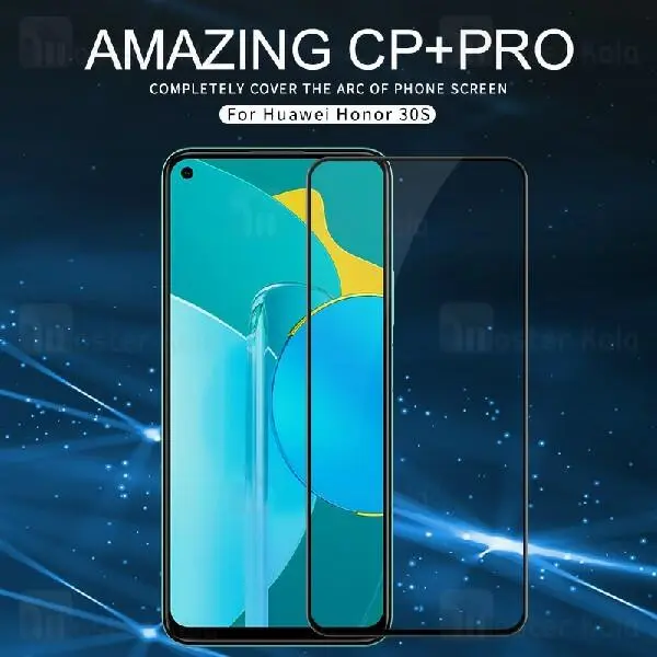 محافظ صفحه شیشه ای تمام صفحه تمام چسب نیلکین Huawei Honor 30s Nillkin CP+ Pro... - 3