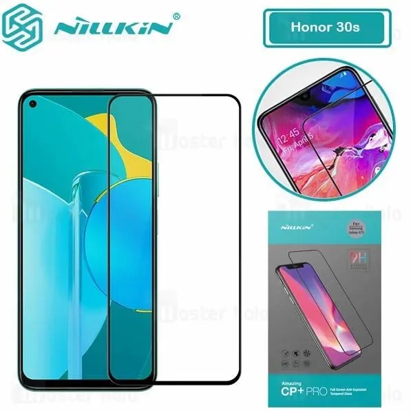 محافظ صفحه شیشه ای تمام صفحه تمام چسب نیلکین Huawei Honor 30s Nillkin CP+ Pro... - 5