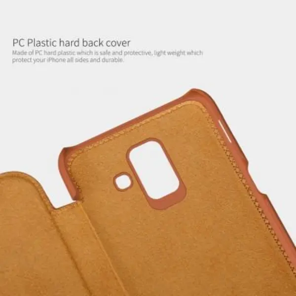 کیف چرمی نیلکین سامسونگ Nillkin Qin Leather Case Samsung Galaxy A6 Plus 2018 - 2