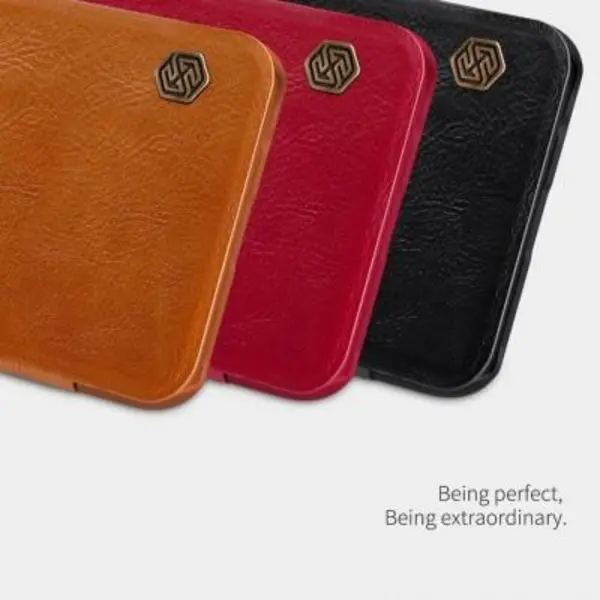 کیف چرمی نیلکین سامسونگ Nillkin Qin Leather Case Samsung Galaxy A6 Plus 2018 - 5