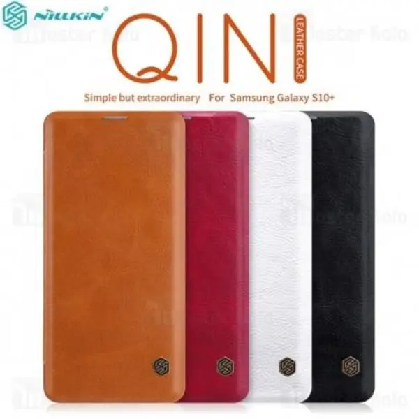 کیف چرمی نیلکین سامسونگ Samsung Galaxy S10 Plus Nillkin Qin Leather Case - 5