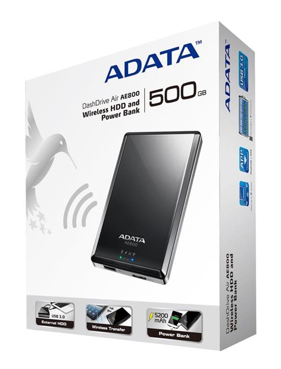 ADATA DashDrive Air AE800 Wireless HDD and Power Bank