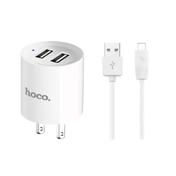 شارژر دیواری هوکو مدل C14 همراه با کابل microUSB - 5