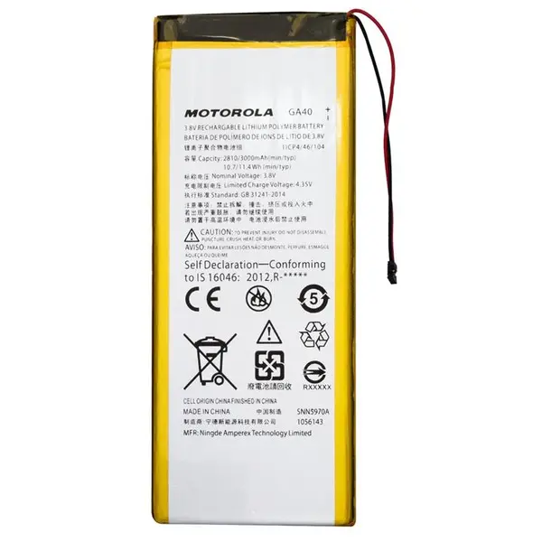 باتری موبایل موتورولا مدل GA40 با ظرفیت 3000mAh مناسب برای گوشی موبایل موتورولا Moto G4 Plus Motorola GA40 3000mAh Mobile Phone Battery For Motorola Moto G4 Plus - 5