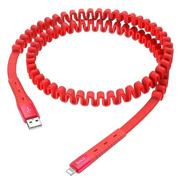 کابل فنری آیفونی هوکو Hoco U78 2.4A 1.2m Hoco U78 Cotton treasure Lightning Cable - 5