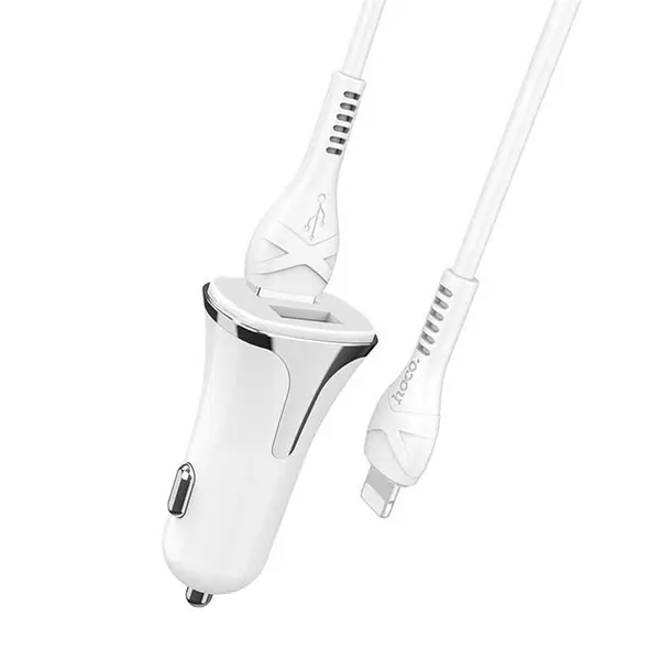 شارژر فندکی هوکو Hoco Z31 + کابل آیفونی Hoco Z31 Universe Dual USB Car QC 3.0 Ch - 2