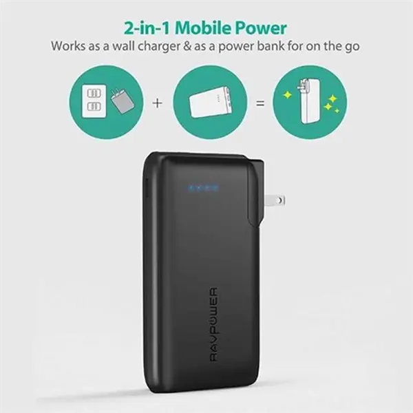 شارژر همراه راوپاور مدل RP-PB066 ظرفیت 10000 میلی آمپر ساعت RAVPower RP-PB066 10000mAh Power Bank