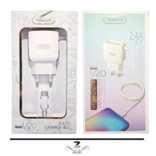 هد شارژر ترانیو مدل TRANYOO V20 Head Charger TYPE C 2 In 1 - 2