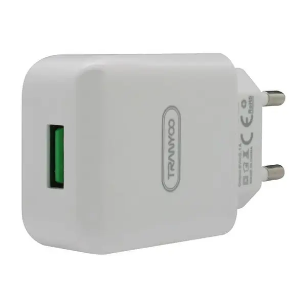 شارژر دیواری ترانیو Tranyoo V30 Charger توان 2.4 آمپر و همراه با کابل