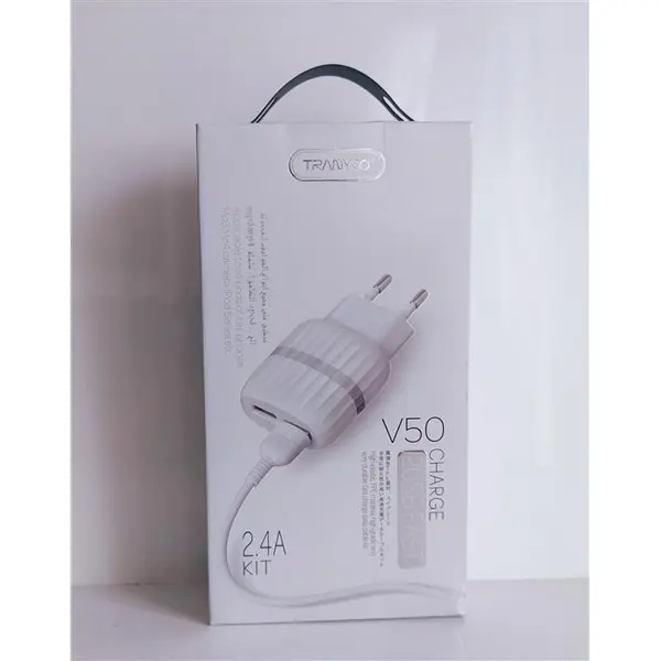 شارژر دیواری ترانیو Tranyoo V50 Charger توان 2.4 آمپر و همراه با کابل - 2