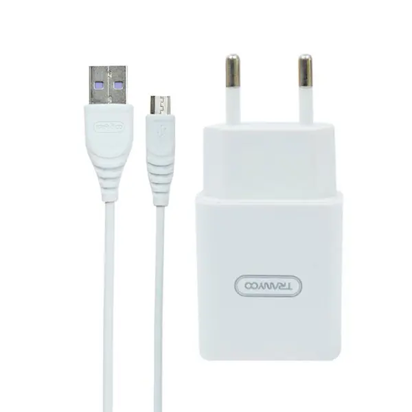 شارژر دیواری ترانیو مدل V80 همراه با کابل MicroUSB - 4