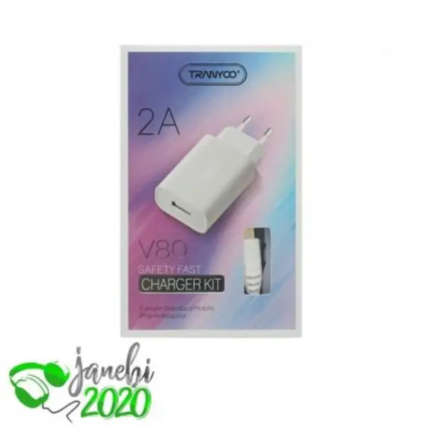 شارژر دیواری ترانیو مدل V80 همراه با کابل MicroUSB - 2