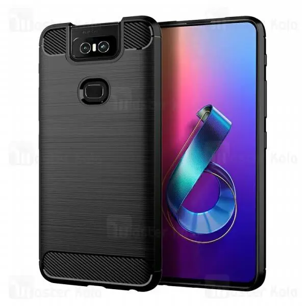 قاب محافظ ژله ای ایسوس Asus Zenfone 6 ZS630KL Rugged Armor Fiber Carbon - 5