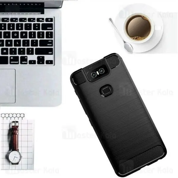 قاب محافظ ژله ای ایسوس Asus Zenfone 6 ZS630KL Rugged Armor Fiber Carbon - 2