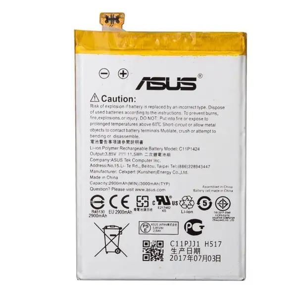 باتری موبایل ایسوس مدل C11P1424 با ظرفیت 3000mAh مناسب برای گوشی موبایل ایسوس Zenfone 2 Asus C11P1424 3000mAh Cell Mobile Phone Battery For Asus Zenfone 2 - 5