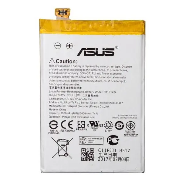 باتری موبایل ایسوس مدل C11P1424 با ظرفیت 3000mAh مناسب برای گوشی موبایل ایسوس Zenfone 2 Asus C11P1424 3000mAh Cell Mobile Phone Battery For Asus Zenfone 2 - 4