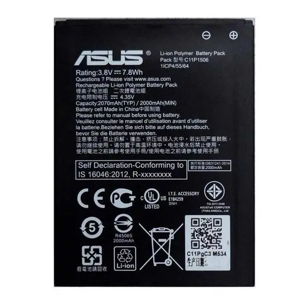باتری موبایل ایسوس مدل C11P1506 با ظرفیت 2070mAh مناسب برای گوشی موبایل ایسوس Zenfone Go Asus C11P1506 2070mAh Cell Mobile Phone Battery For Asus Zenfone Go - 4