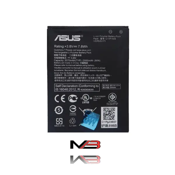 باتری موبایل ایسوس مدل C11P1506 با ظرفیت 2070mAh مناسب برای گوشی موبایل ایسوس Zenfone Go Asus C11P1506 2070mAh Cell Mobile Phone Battery For Asus Zenfone Go - 3